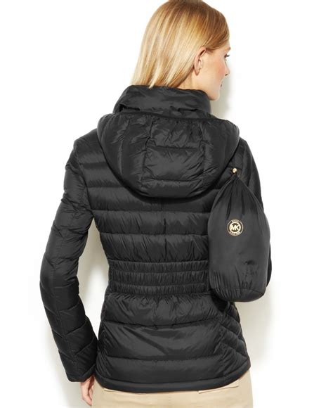 michael kors puffer light jacket with hidden|Michael Kors packable puffer.